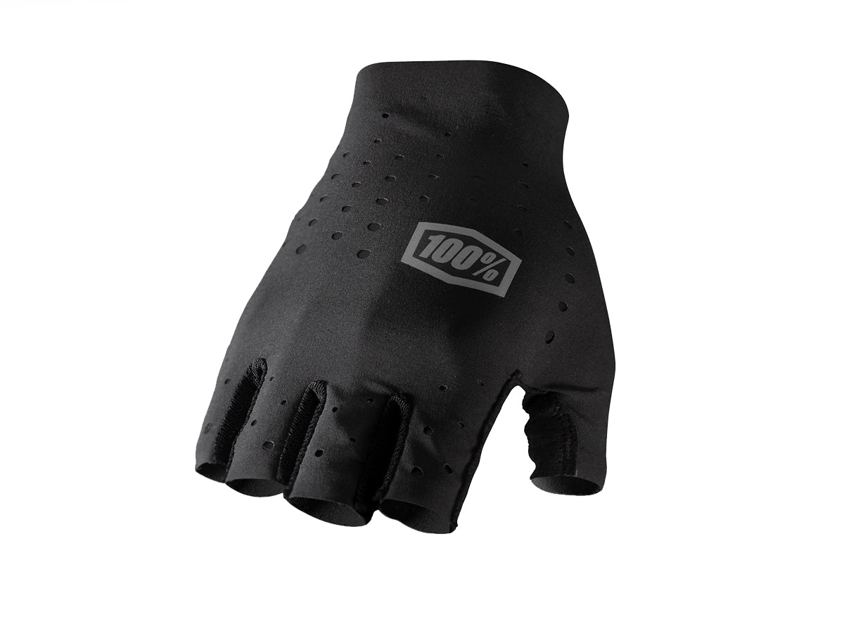 100% Sling Short Finger MTB Glove - Black Black Large