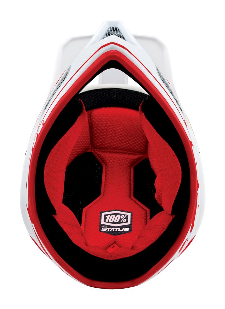 100% Status Helmet - Topenga Red-White