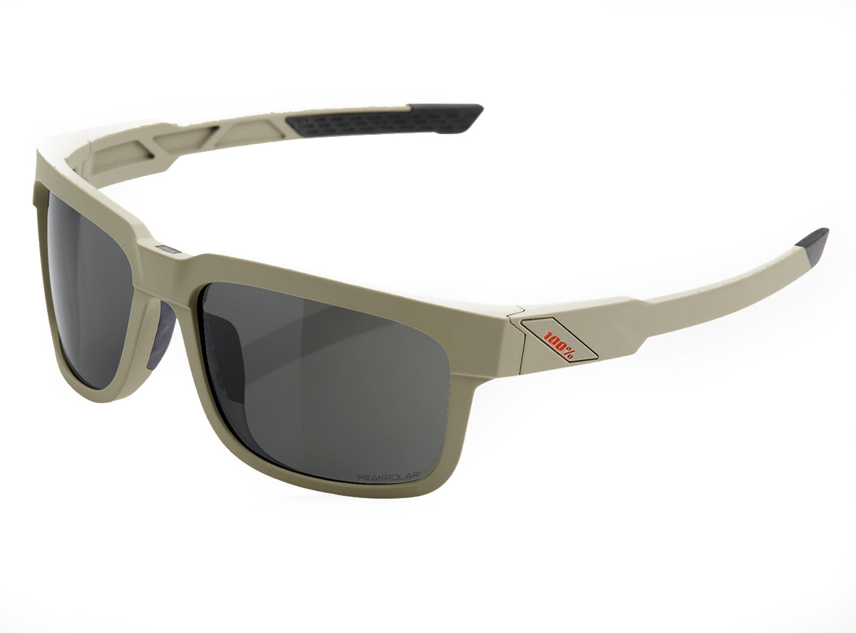 100% Type-S - Soft Tact Quicksand Performance Sunglasses - Gray PEAKPOLAR Lens Cream