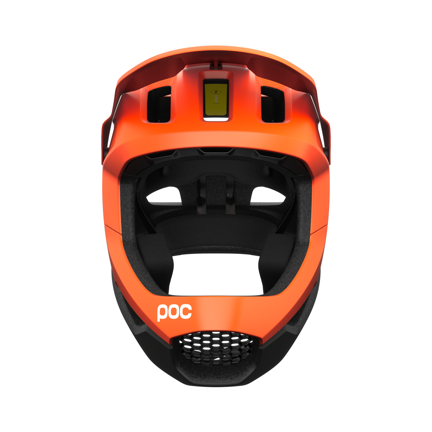 POC Otocon Race MIPS Full Face Helmet - Fluorescent Orange Avip-Uranium Black Matt