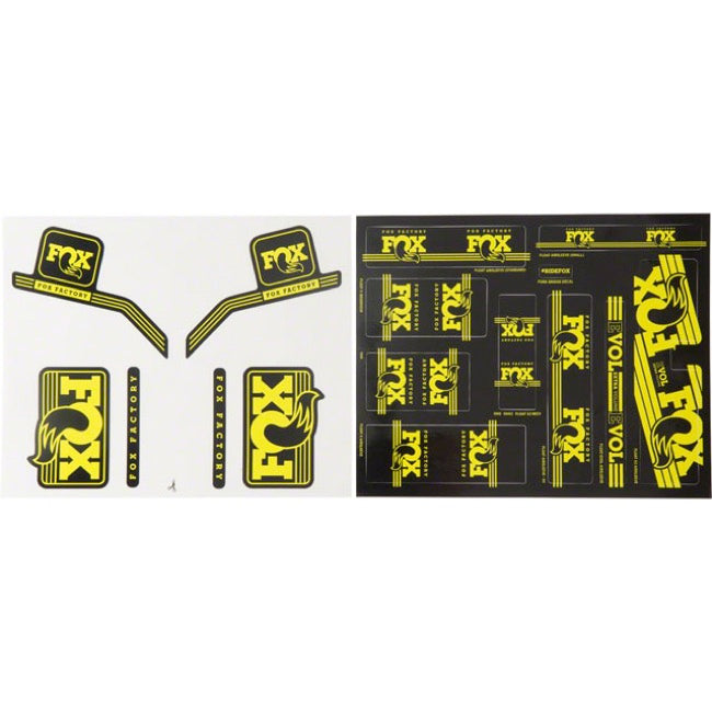 Fox Suspension Heritage Decal Kit for Forks and Shocks - Yellow