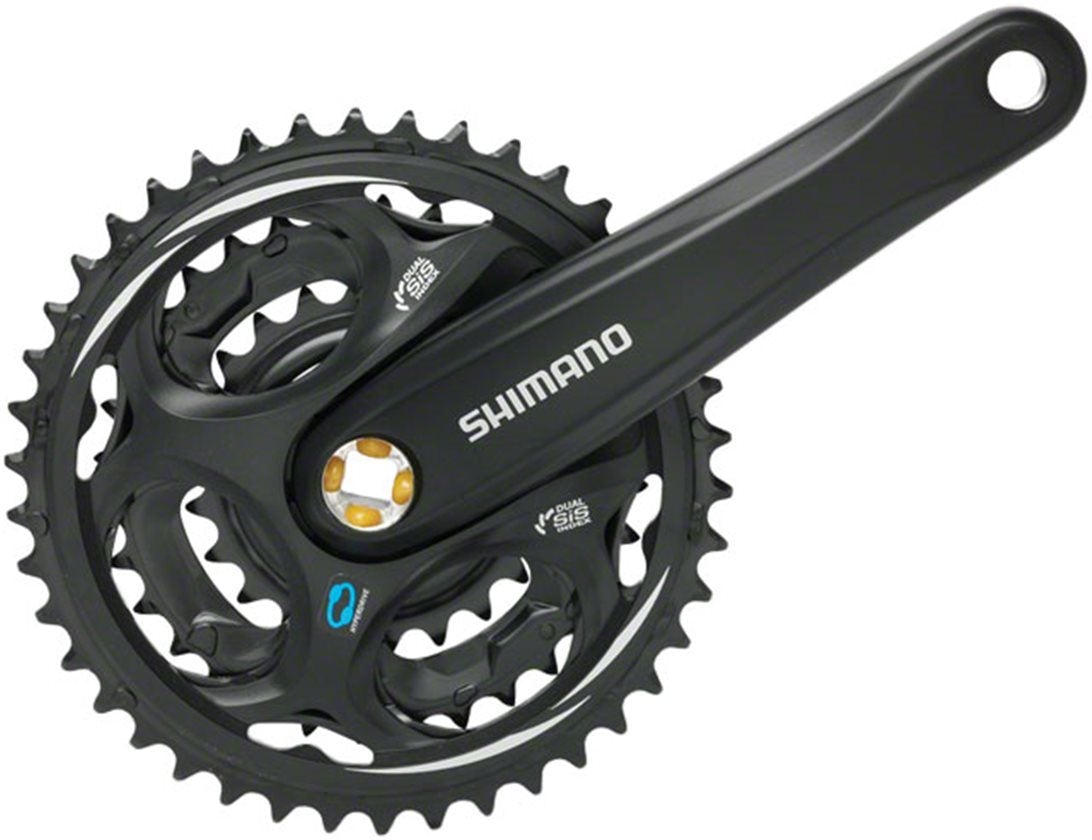 Shimano Altus M311 7-8sp Square Taper Crankset - Black Black 175mm - 42-32-22t - 104mm