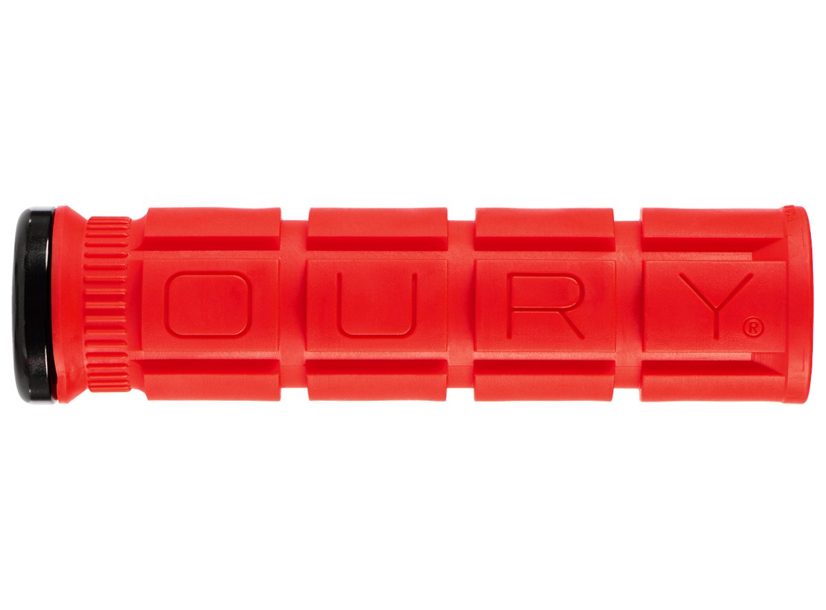 Oury V2 Single-Sided Lock-On Grips - Candy Red Candy Red