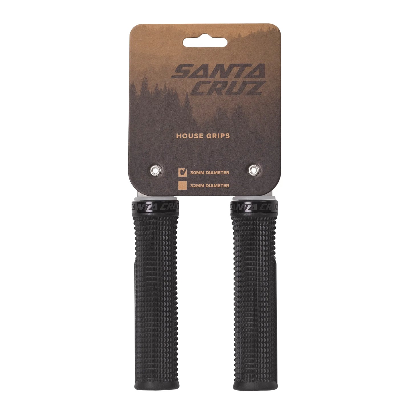 Santa Cruz House Grips - 30mm - Black Black