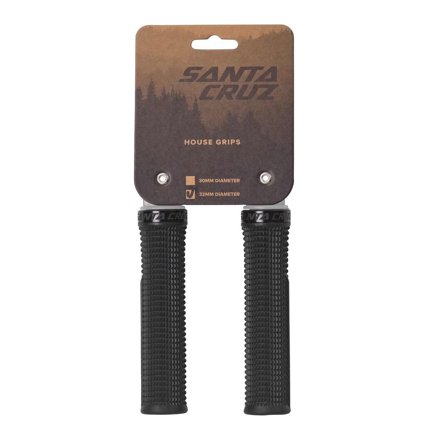 Santa Cruz House Grips - 32mm - Black Black