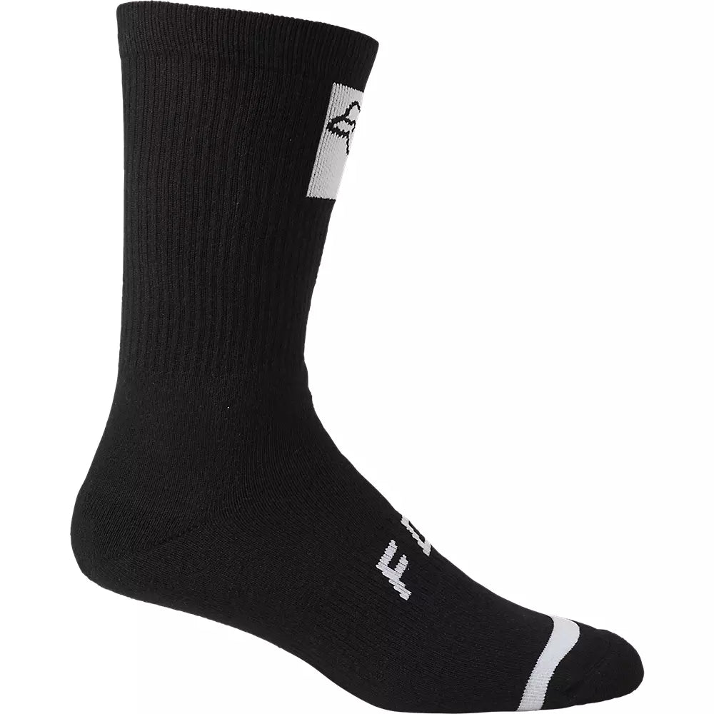 Fox Racing 8" Defend Crew Sock - Black - 2022 Black Small/Medium