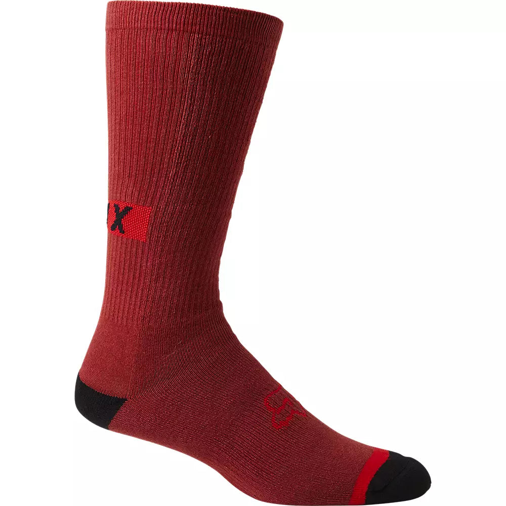 Fox Racing 10" Defend Crew Sock - Red Clay - 2022 Red Clay Small/Medium