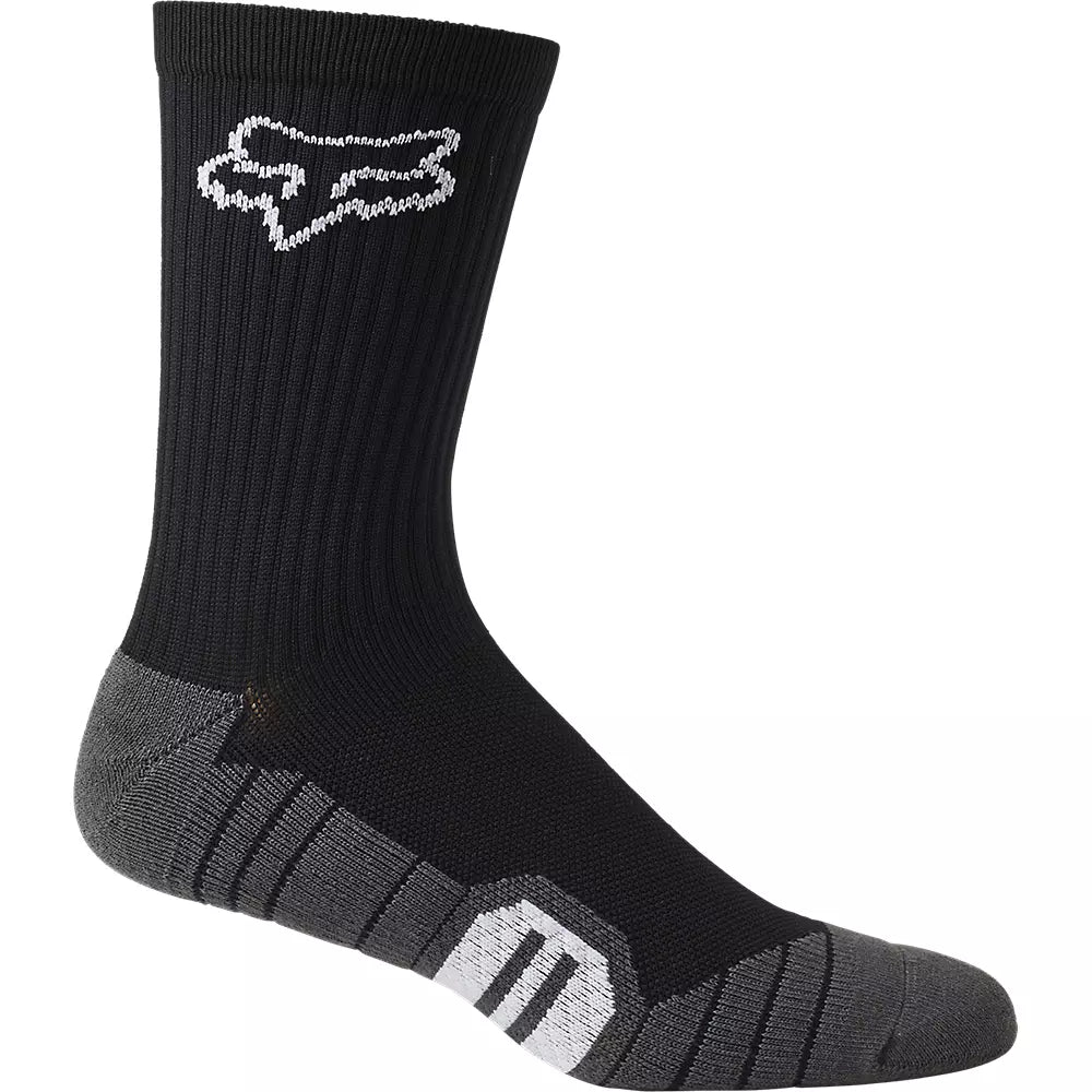 Fox Racing 6" Ranger Cushion Sock - Black - 2022 Black Small/Medium