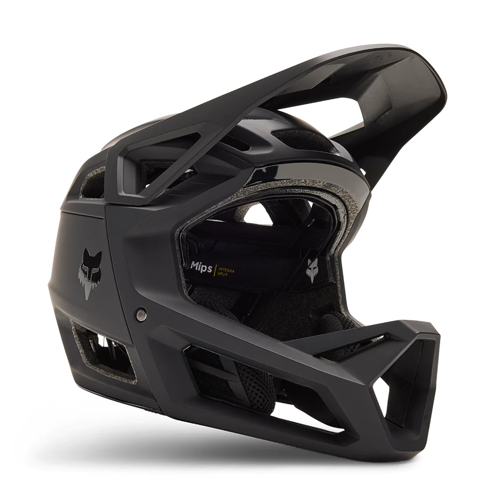 fox racing motorcycle helmets Proframe Matte Black Helmet level features including Mips Integra Split impact protection and a 4K carbon fiber shell that bumps up the impact resistance further Fox Racing V1 Noble Helmet