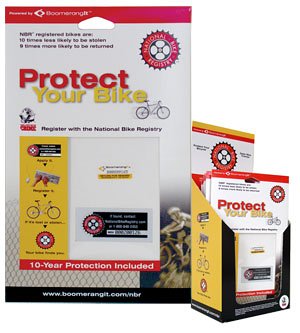 National Bike Registry Pack White Each