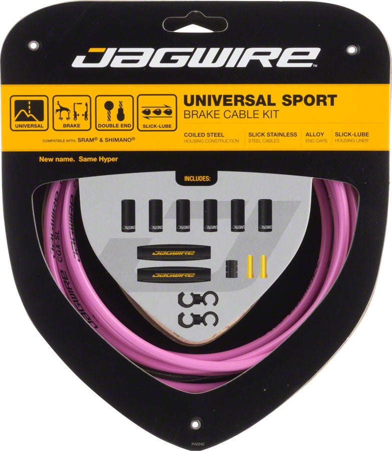 Jagwire Universal Sport Brake Cable Kit - Pink Pink