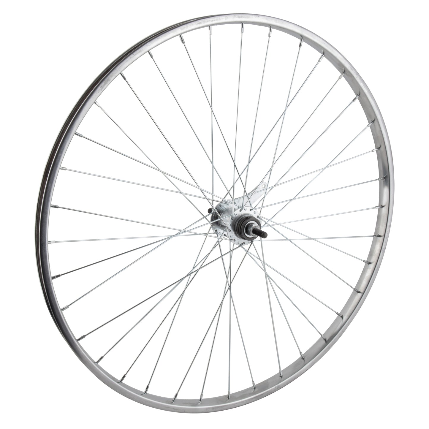 CBO Generic 26" x 1 3/8 Singlespeed Steel Coaster Wheel - Rear Silver Bolt-On