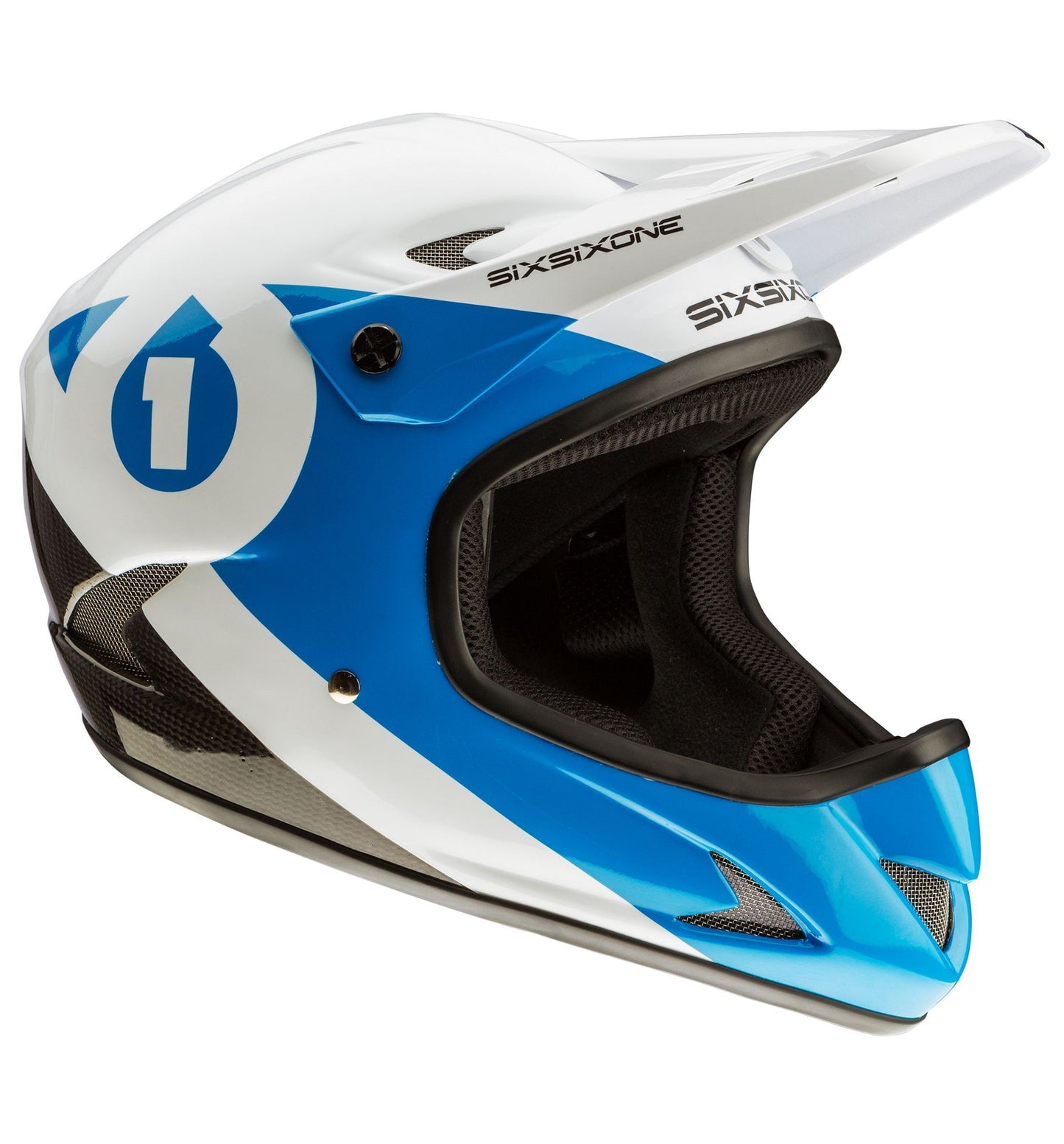 661 Rage Full Face Helmet - Black-Cyan Black - Cyan Large