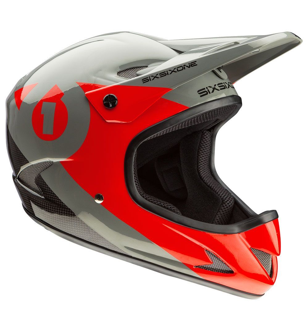 661 Rage Full Face Helmet - Black-Red Black - Red X-Large