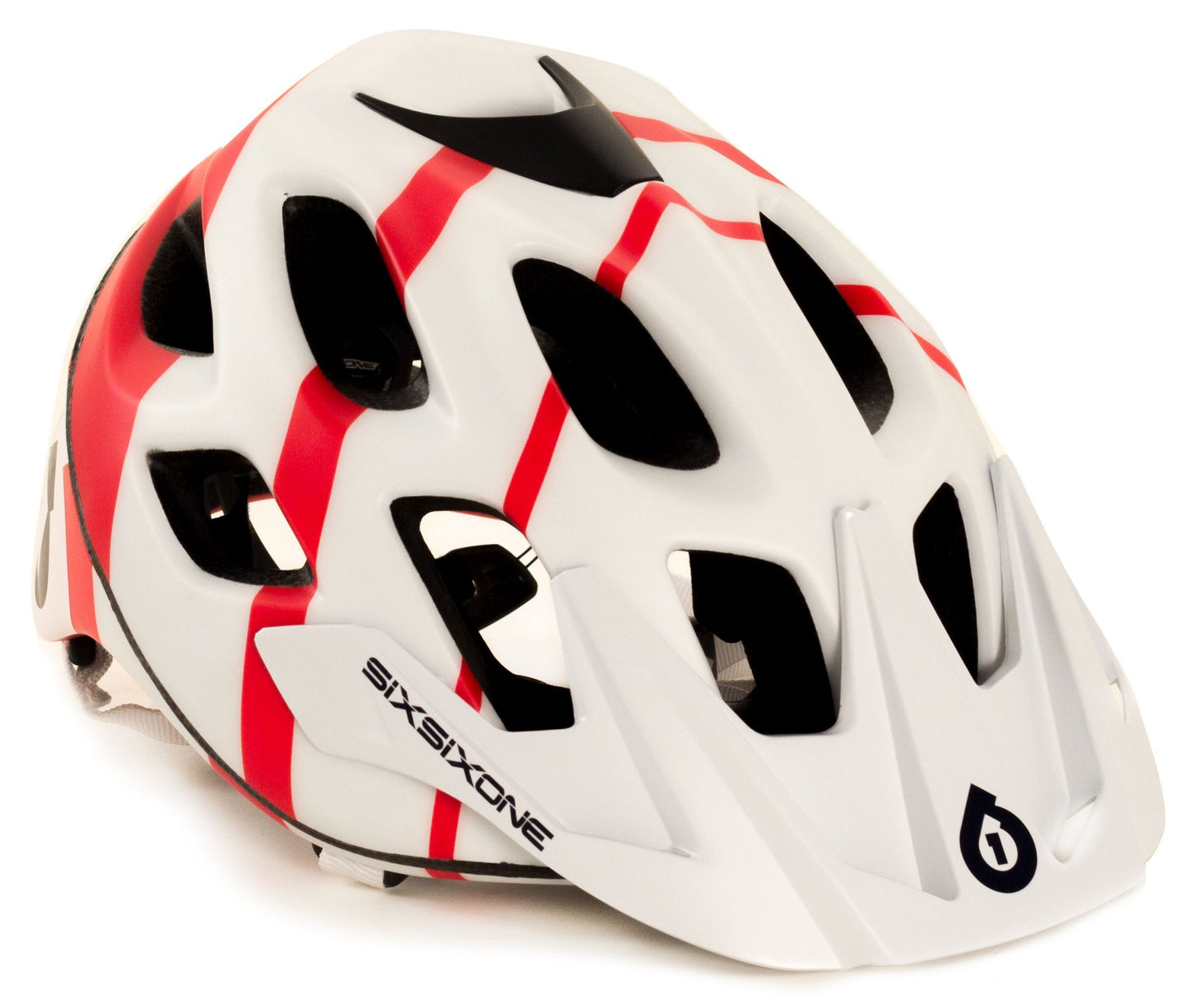 661 Recon Stryker MTB Helmet - White-Red White - Red Small/Medium