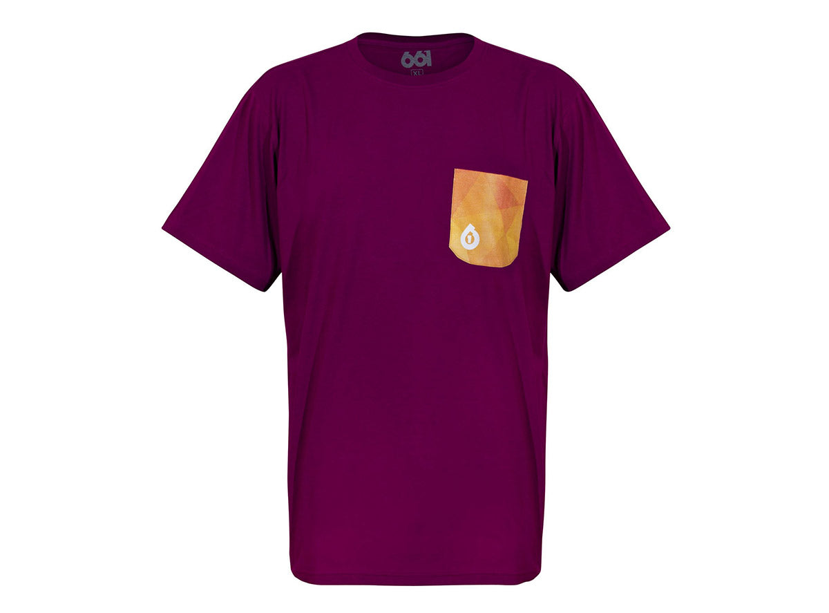 661 Geo Pocket Tee - Eggplant Eggplant Small