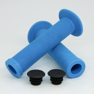 Free Agent Shroom XL BMX Grips - Bright Blue Bright Blue 140mm with End Plugs