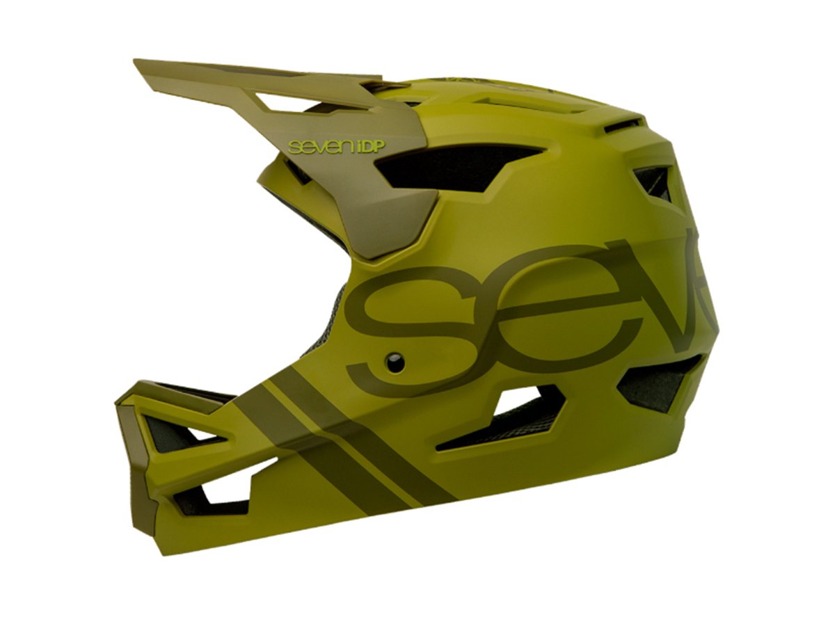 7 iDP Project.23 ABS Full Face Helmet - Matt Army Green-Gloss Dark Green Matt Army Green - Gloss Dark Green Small