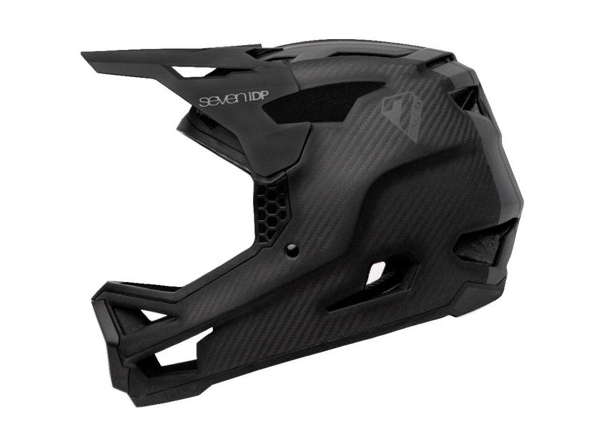 7 iDP Project.23 Carbon Full Face Helmet - Raw Carbon-Gloss Gray Raw Carbon - Gloss Gray Small