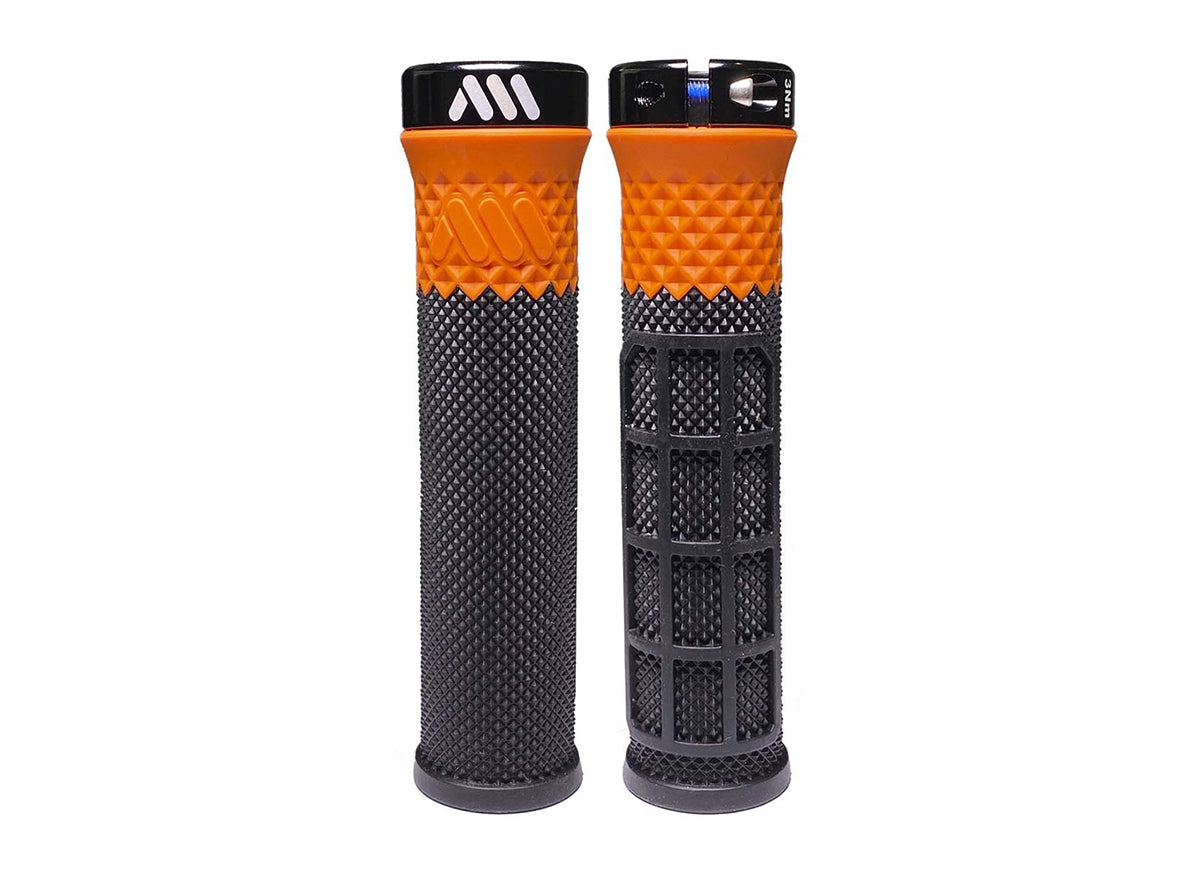 AMS Cero Lock-On Grip - Black-Orange Black - Orange