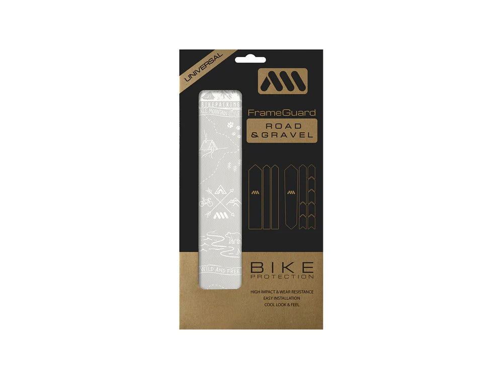All Mountain Style Extra Gravel-Road Frame Guard - Bikepacking White