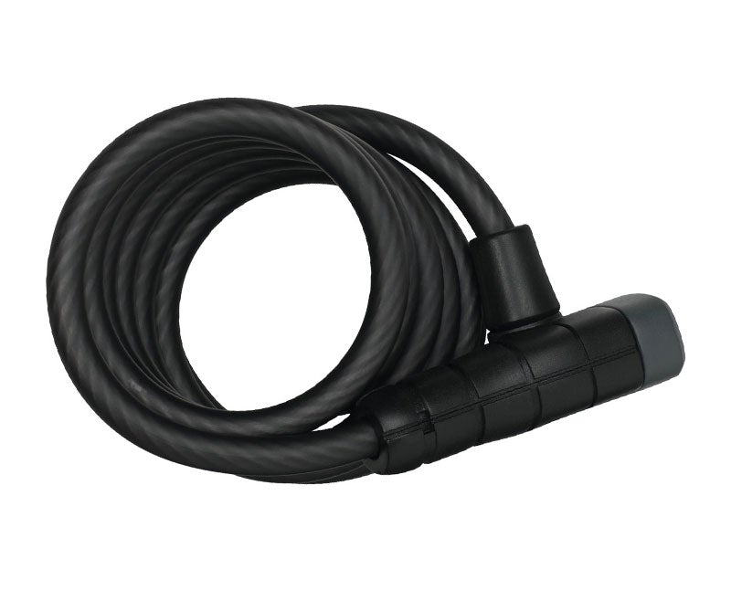 Abus Cable Lock - 5 Series Numerino Keyed Coil 5510C/180 Length - 10mm Diameter - Black Black