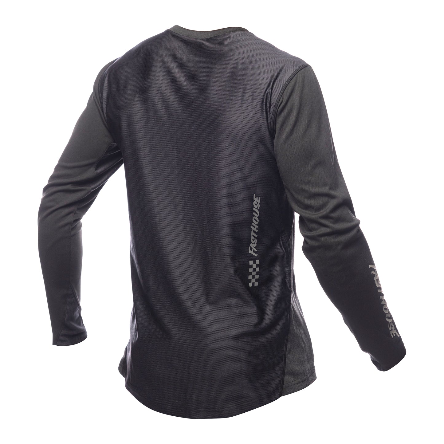 Fasthouse Alloy Mesa Long Sleeve MTB Jersey - Heather Charcoal-Black