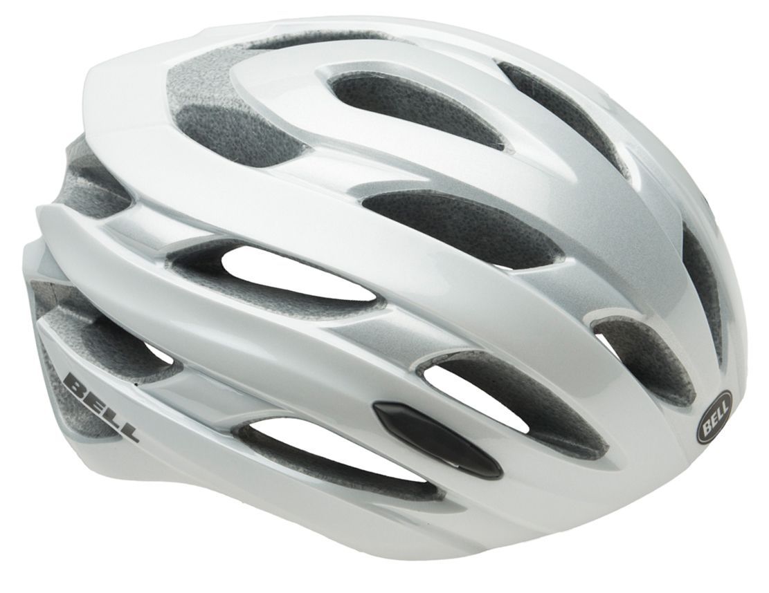 Bell Event Road Cycling Helmet - White-Silver Roadblock White - Silver Roadblock Small
