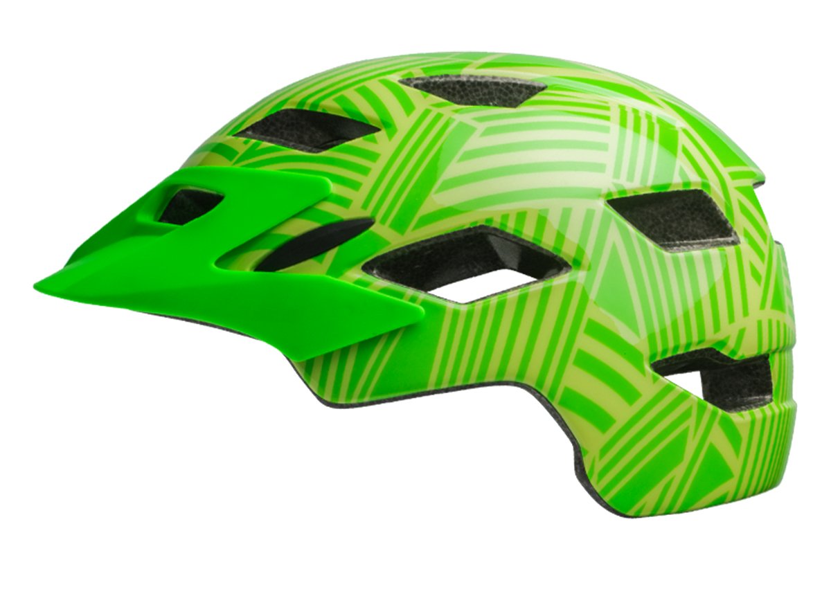 Bell Sidetrack Youth Helmet - Gloss Kryptonite-Retina Sear Seeker Gloss Kryptonite - Retina Sear Seeker One Size