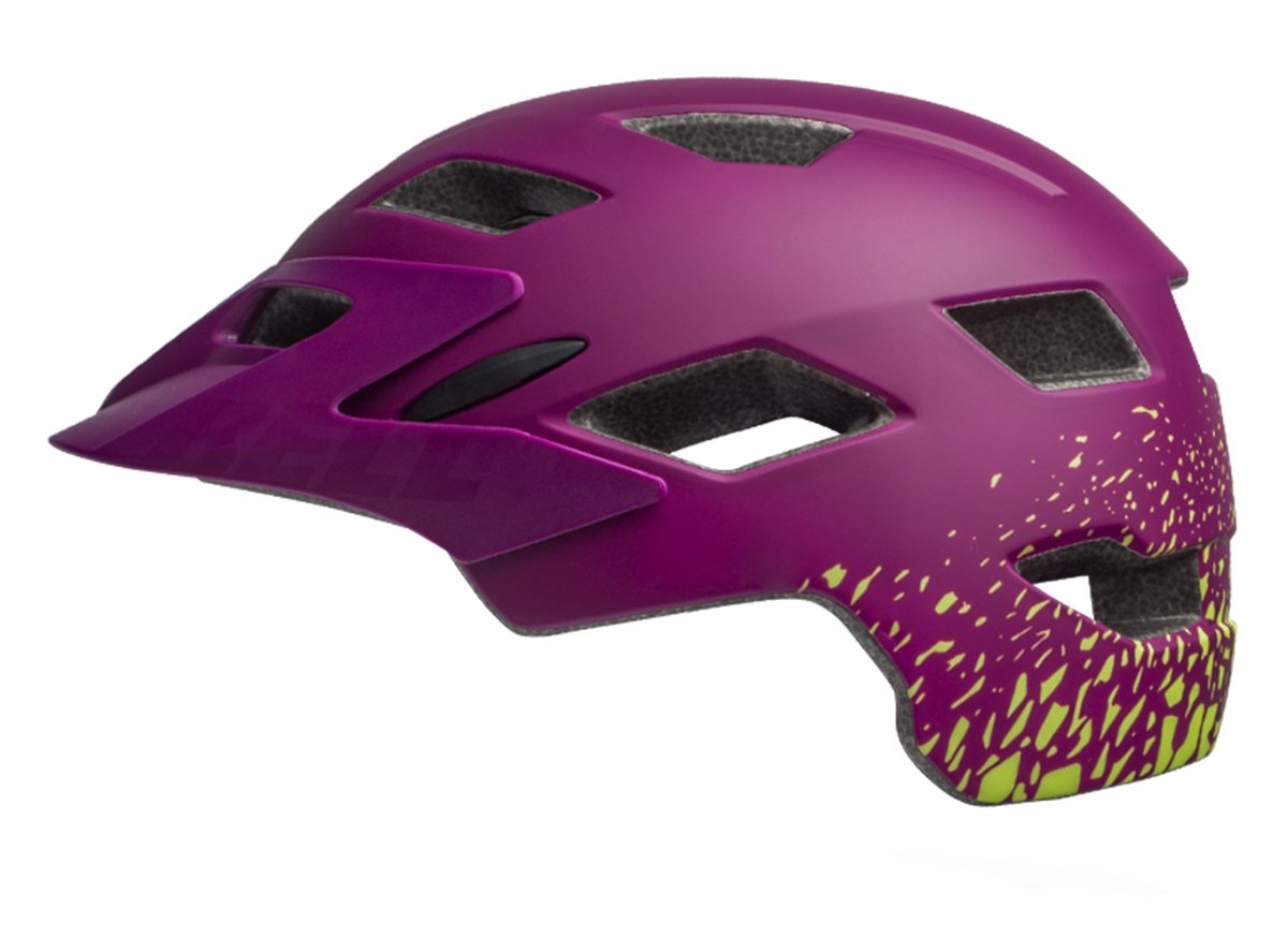Bell Sidetrack Youth Helmet - Matt Plum-Pear Fragments Matt Plum - Pear Fragments One Size
