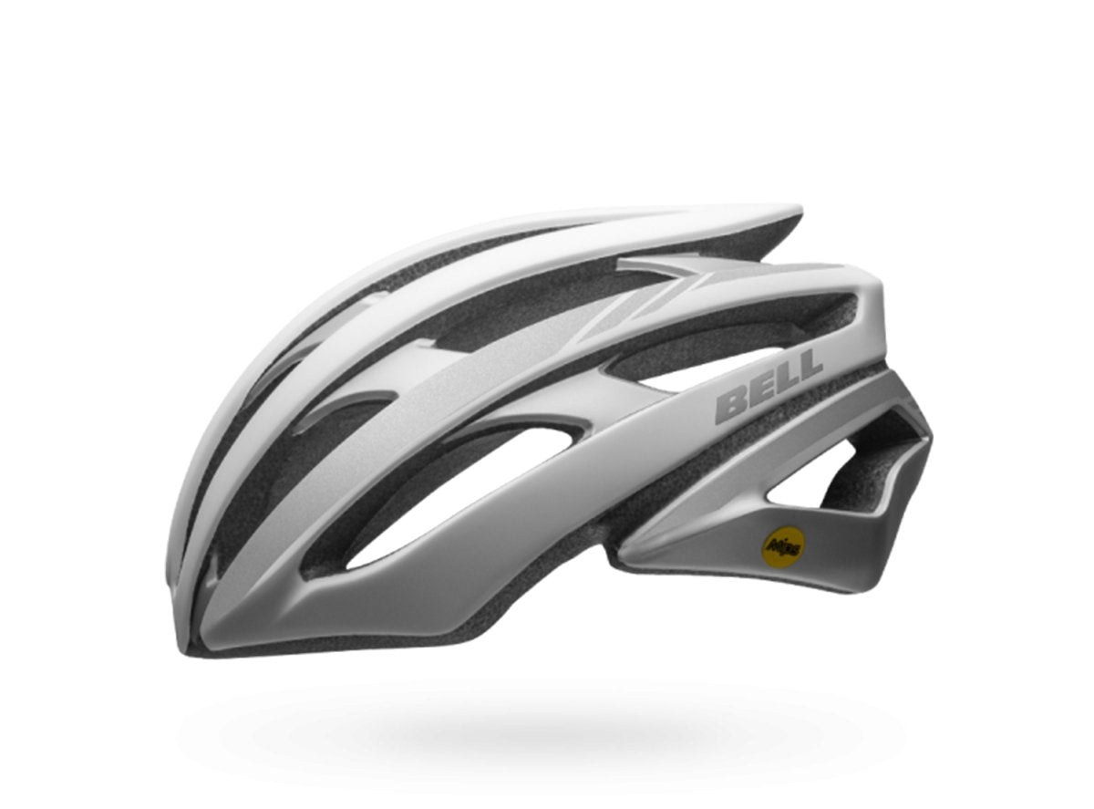 Bell Stratus MIPS Road Helmet - Matt White-Silver Reflective Matt White - Silver Reflective Small