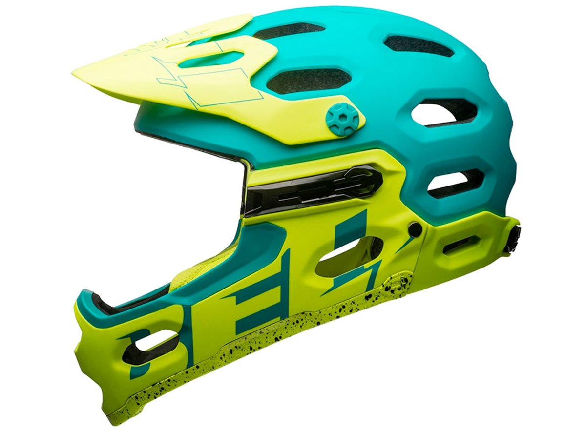 Bell Super 3R MIPS Full Face Helmet - Matt Emerald-Retina Sear Matt Emerald - Retina Sear Small