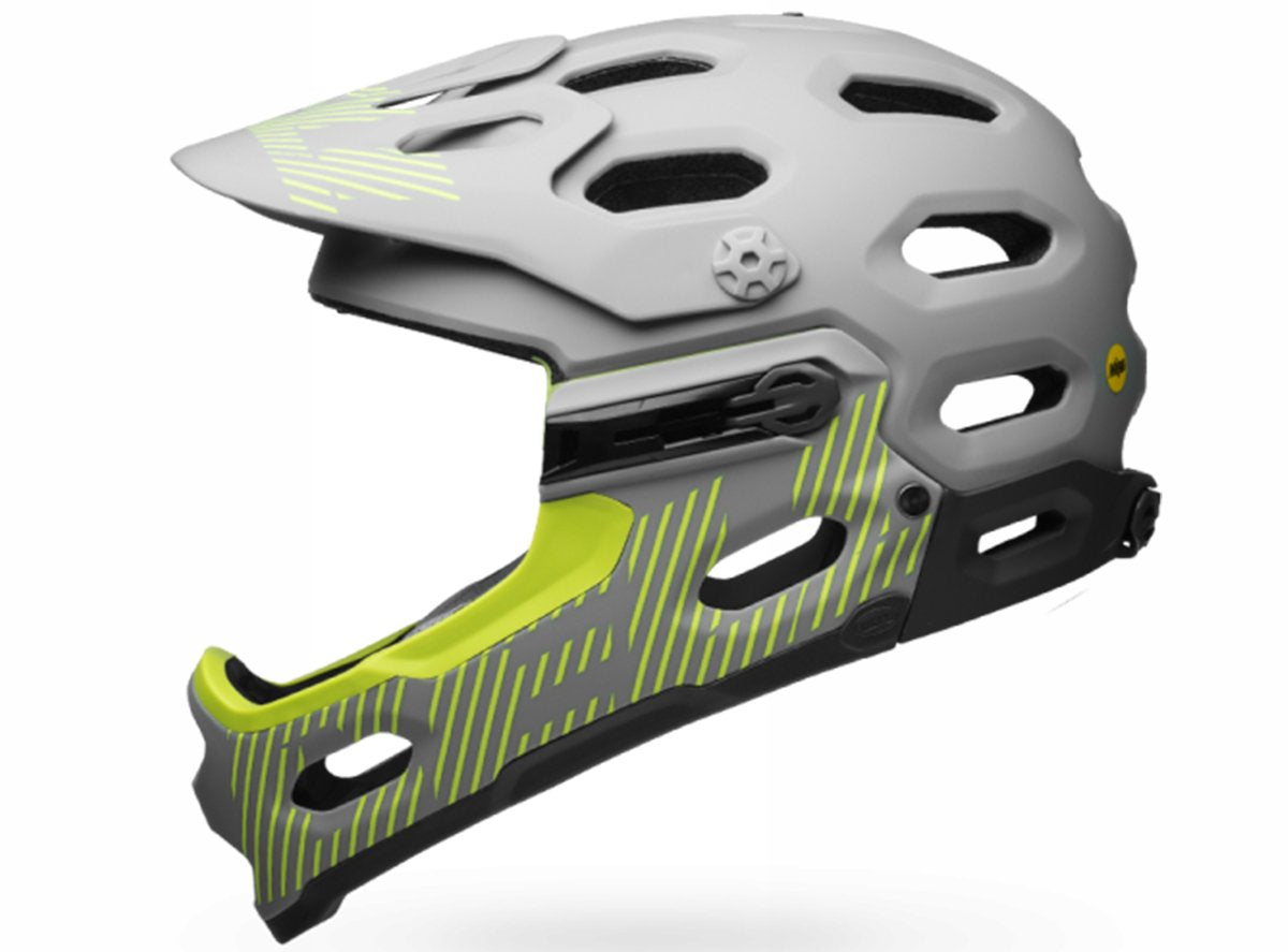 Bell Super 3R MIPS Full Face Helmet - Matt Smoke-Pear Matt Smoke - Pear Small