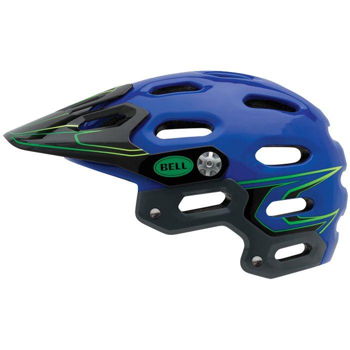 Bell Super MTB Helmet - Blue-Green Moto Blue - Green Moto Small