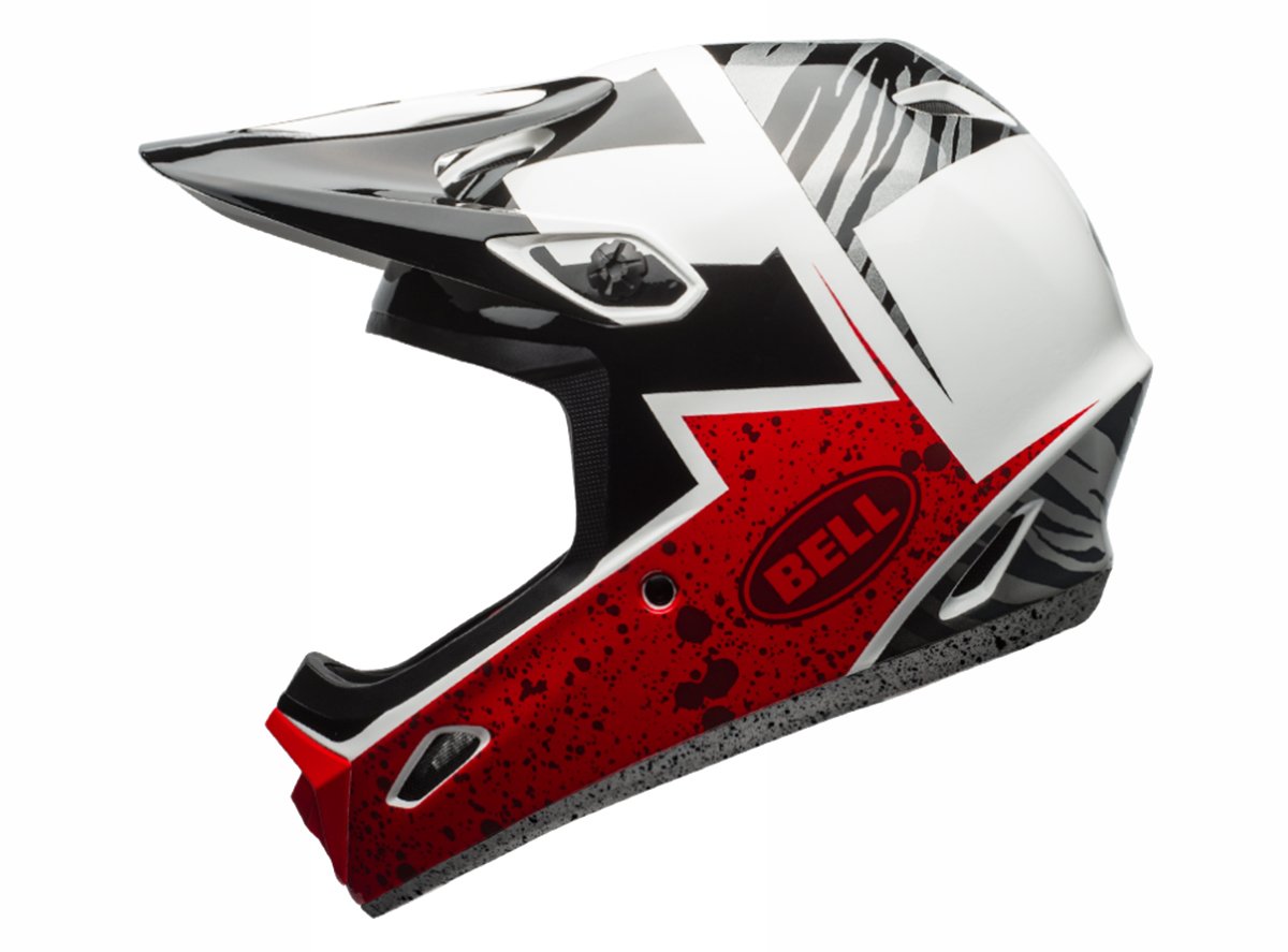 Bell Transfer 9 Full Face Helmet - Black-Red-White Black - Red - White Small