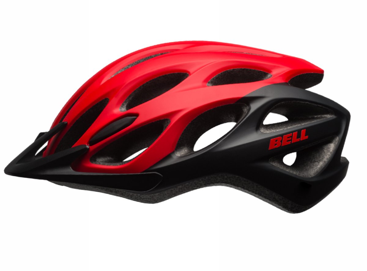 Bell Traverse MTB Helmet - Matt Black-Red Matt Black - Red One Size