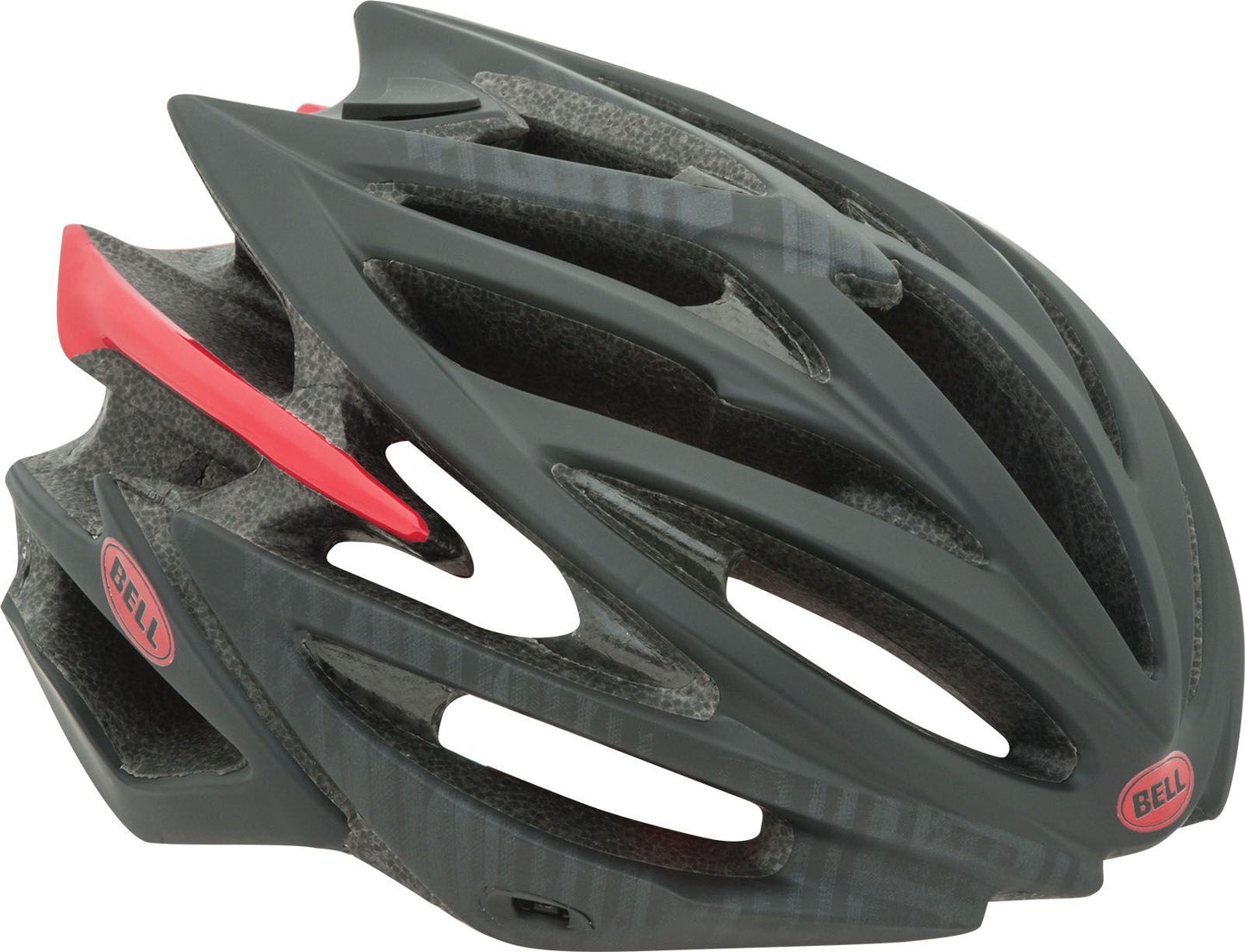 Bell Volt Road Helmet - Black-Red Slash Black - Red Slash Small
