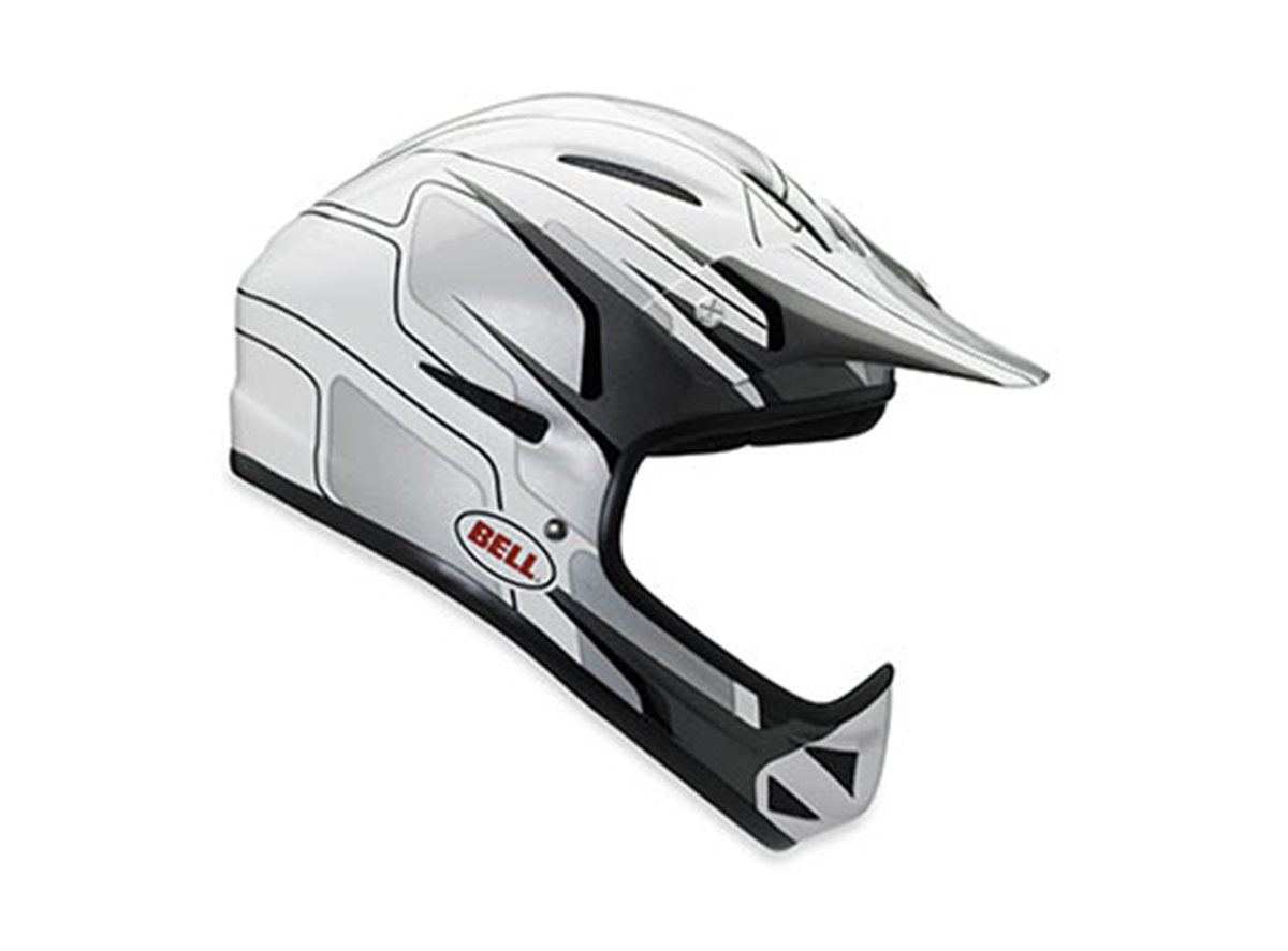 Bell Bellistic BMX/Downhill Full Face Helmet - White-Silver White - Silver Small