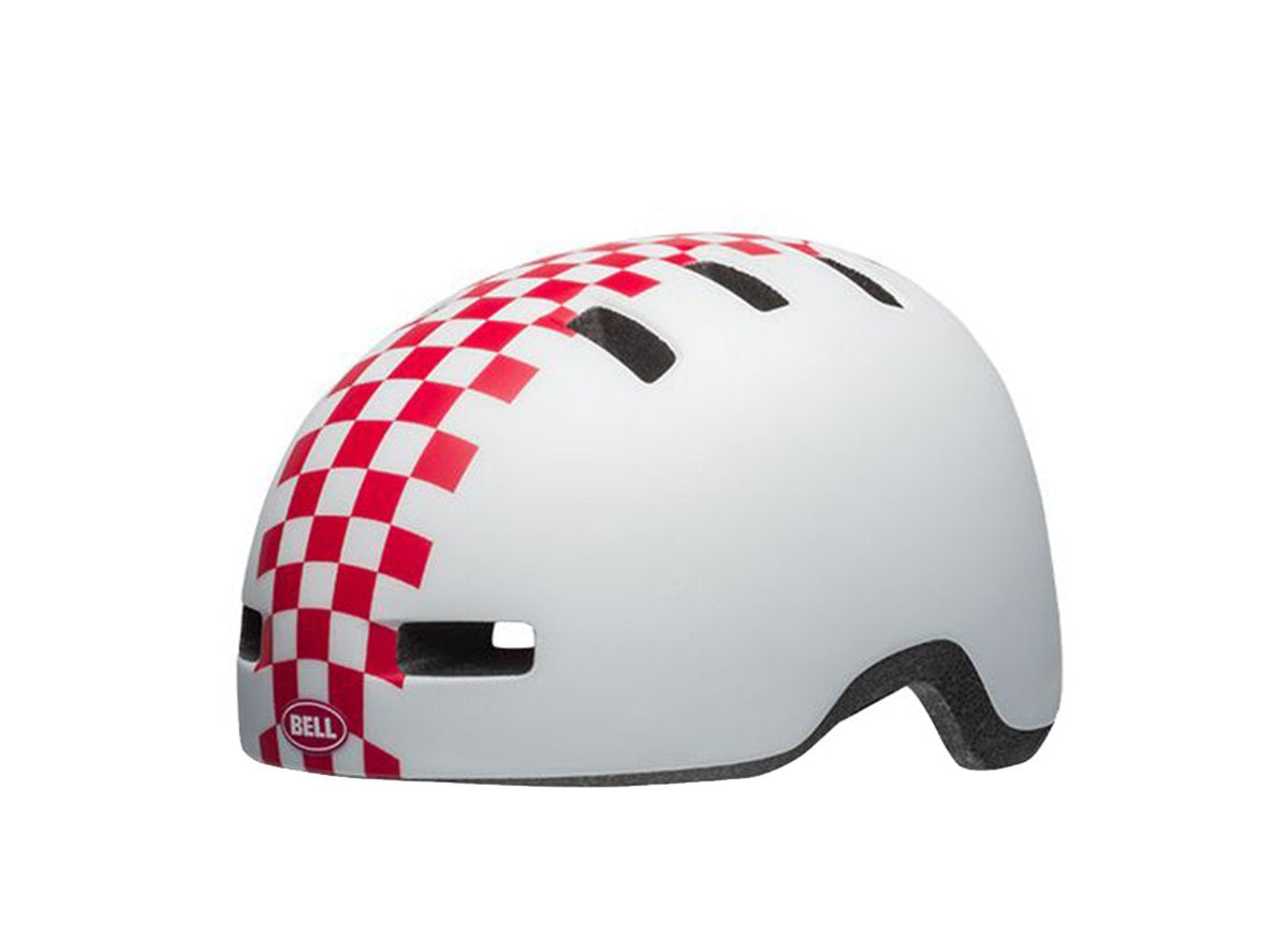Bell Lil Ripper Child Helmet - Matt White-Pink Checkers - 2019 Matt White - Pink Checkers One Size 48-55 cm