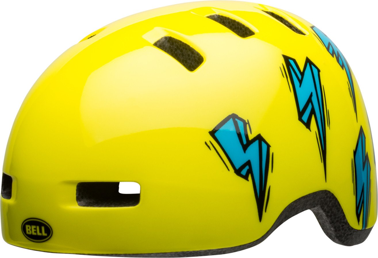bell lil ripper toddler bike helmet 2020 Bell Lil Ripper Child Helmet - Hi Viz-Blue Bolt