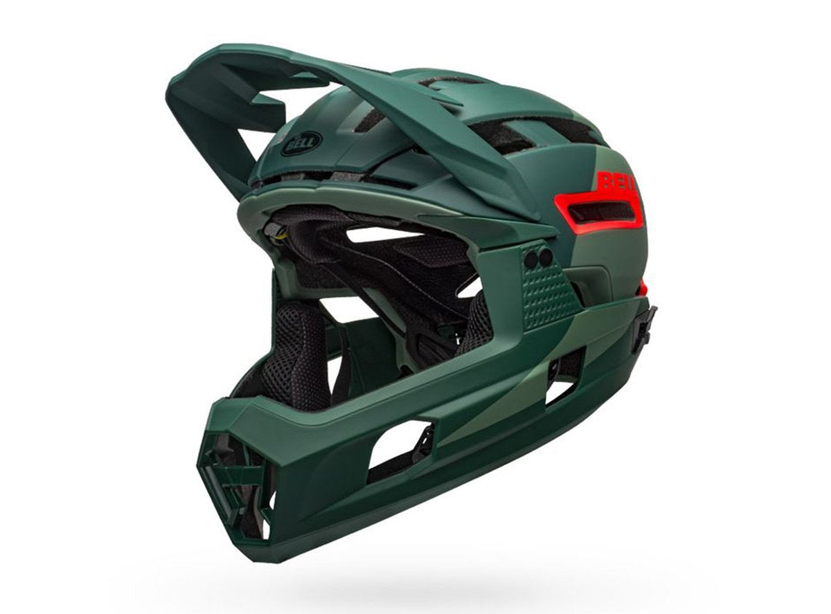 Bell Super Air R MIPS Helmet Matte/Gloss Green/Infrared, M