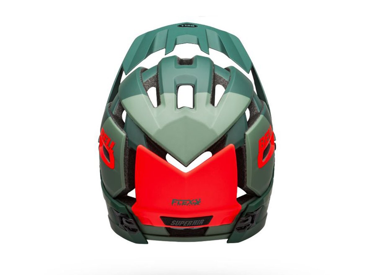 Bell Super Air R Spherical Full Face Helmet - Matt Gloss Green-Infrared