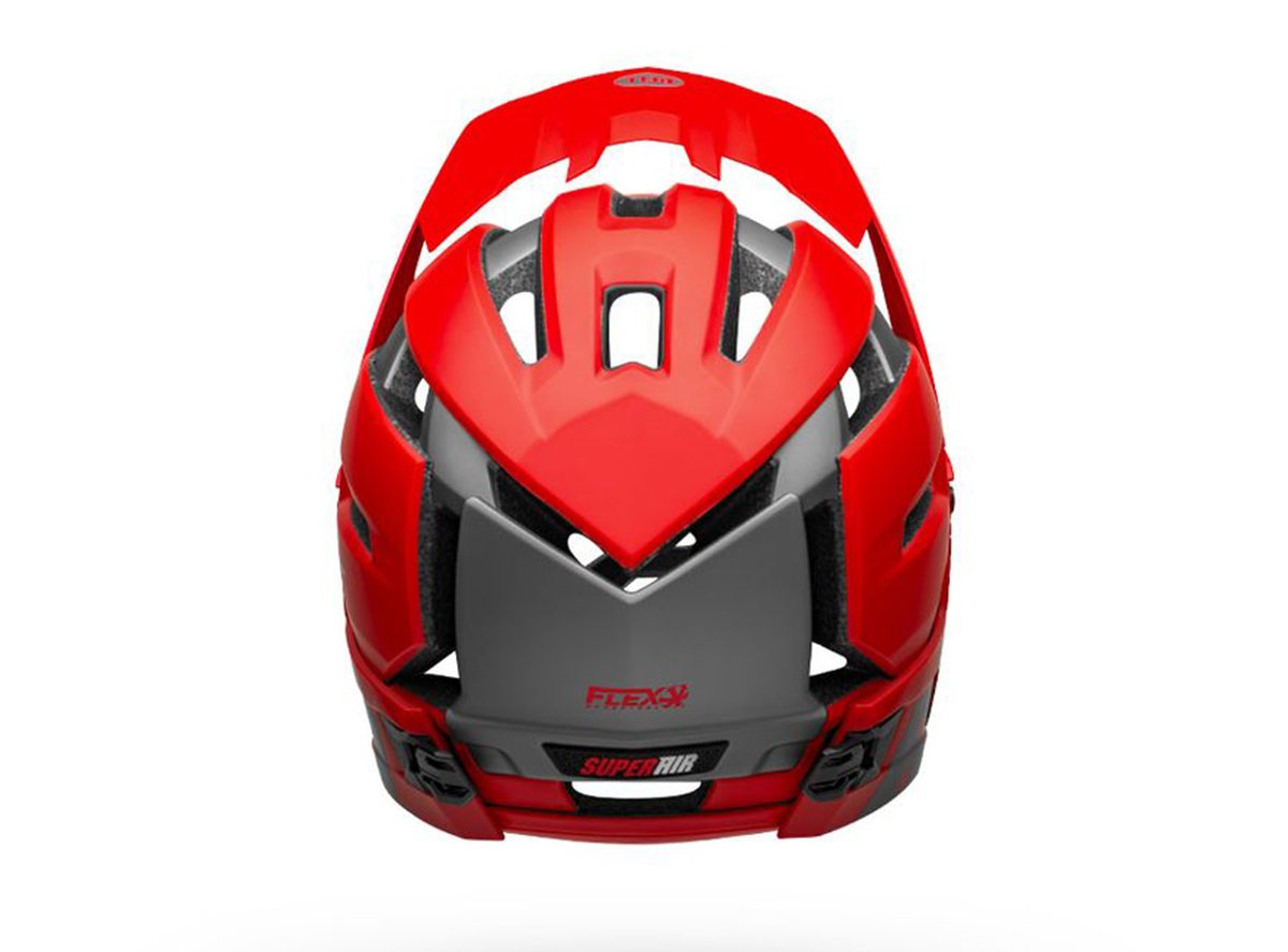 Bell Super Air R Spherical Full Face Helmet - Matt Gloss Red-Gray