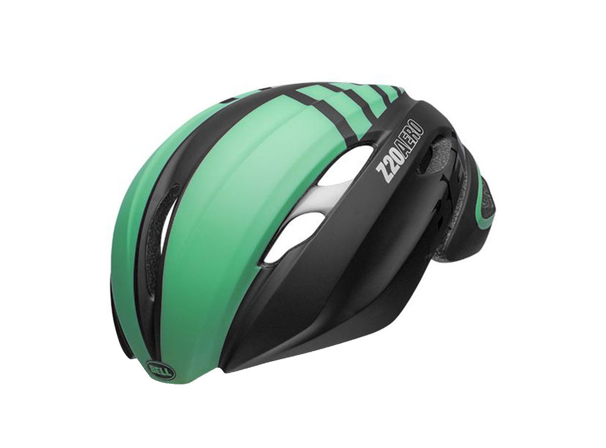 bell chevron helmet Bell Z20 Aero MIPS Road Helmet - Matt Gloss Black-Mint-White
