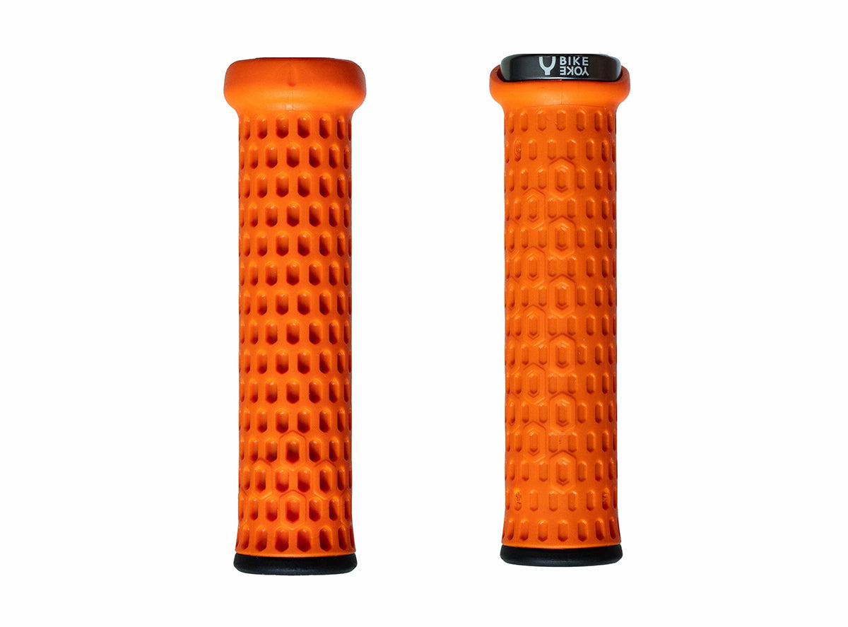 Bike Yoke Grippy Lock On Grips - Orange
