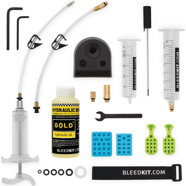 Bleedkit Workshop Master Gold Mineral Oil Bleed Kit with Fluid Kit - With 100ml Gold Hydraulic Oil