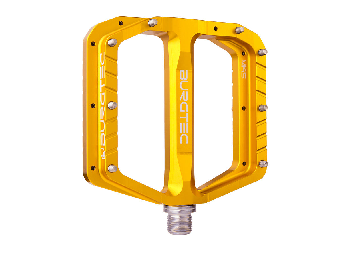 gold mtb pedals Burgtec Penthouse MK5 Flat Pedals