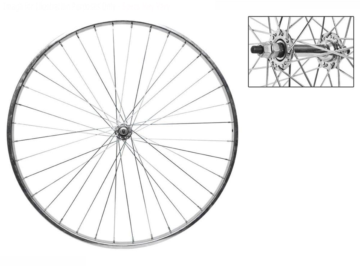 CBO Generic 26" x 1 3/8 Alloy Wheel - Front Silver Bolt-On