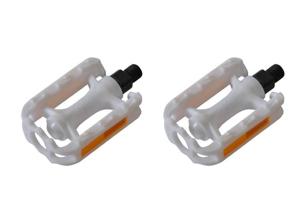 CBO Kids Resin Pedals - White White 1/2"