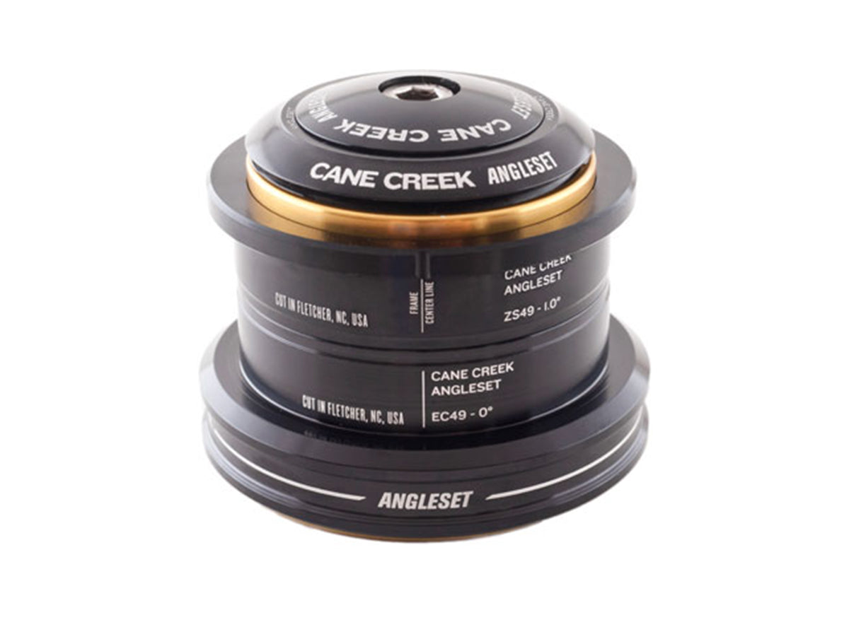 Cane Creek Angleset Tapered Steerer - Black Black ZS44/28.6 / EC45/40